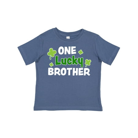 

Inktastic One Lucky Brother with Shamrocks Gift Toddler Boy Girl T-Shirt