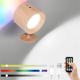 thumbnail image 2 of USB Rechargeable LED Lights with Remote 3 Color Temperatures RGB 7 Colorful 360° Rotatable Magnetic Installation A, 2 of 6