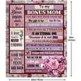 thumbnail image 2 of XZYG Bonus Mom Gifts Stepmom Blanket from Stepdaughter Stepson Step Mom Throw Blanket Gifts for Bonus Mom Birthday Christmas Thanksgiving Day(30*40inch), 2 of 7