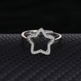 thumbnail image 2 of Star Shape Pave Set Engagement Ring For Valentine Gift 1.7 Ct Diamond 14K White Gold Over, 2 of 2