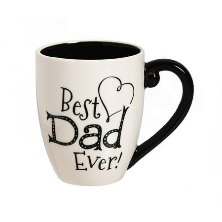 Cypress Home Best Dad Ever Ceramic Coffee Mug, 18 (Best Ceramic Coffee Dripper)