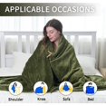 thumbnail image 3 of Electric Blanket 72"x84" Full Size Heated Blanket with 6 Heat Settings & 10 Hours Auto-Off,Thickened Flannel and Sherpa Warm Blanket for Full Body-Green, 3 of 12