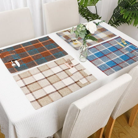 

Insulation Mat Comfortable Reusable Decorative Polyester Dining Room Kitchen Cloth Art Place Mat Home Decor for Party
