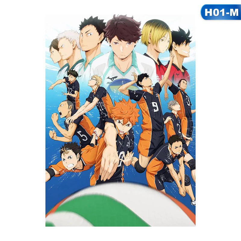 Shiyao Anime Haikyuu Poster Silk Painting Volleyball Boys Cartoon Poster Wall Art Pictures For Bedroom Kids Room Walmart Com Walmart Com