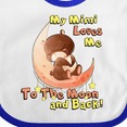 thumbnail image 4 of Inktastic My Mimi Loves Me to the Moon and Back Boys or Girls Baby Bib, 4 of 4