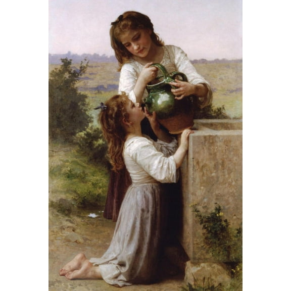 Art.com At the Fountain Art Print by William Adolphe Bouguereau, 16" x 24"