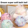 thumbnail image 2 of Bxaolu Bath Sponges Loofahs 50g, 3 Pack Shower Sponge Exfoliating Cleaning Bath Loofa Body Scrubber Balls for Women Men Washing, Blue, 2 of 9