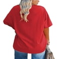 thumbnail image 2 of LEEYNEER Women Plus Size T Shirts Oversized Half Sleeve Tunic Top, 2 of 3