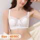 thumbnail image 3 of Sujetador de encaje sexy para mujer, cobertura total, talla grande, con orejas de conejo, antiflacidez, sin aros, color blanco, 3 of 5