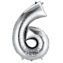Efavormart Silver 40" tall Alphabet Letters / Number Foil Balloons Birthday Party Decorations Graduation New Year Party Supply - 6