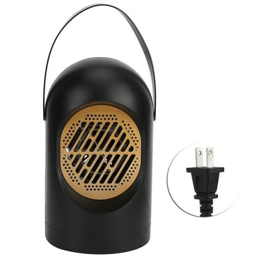 Compact 110V Home Electric Mini Heater with Adjustable 50°C Setting for Desktop Use.