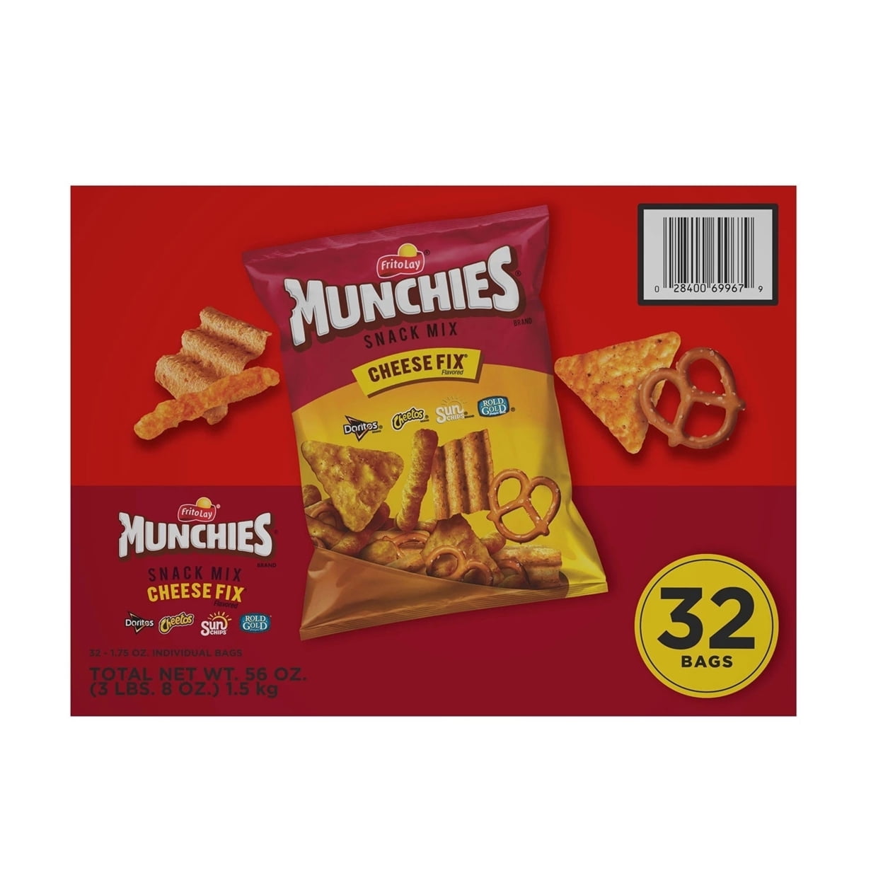 Munchies Snack Mix Cheese Fix 1.75 Ounce (Pack of 32)