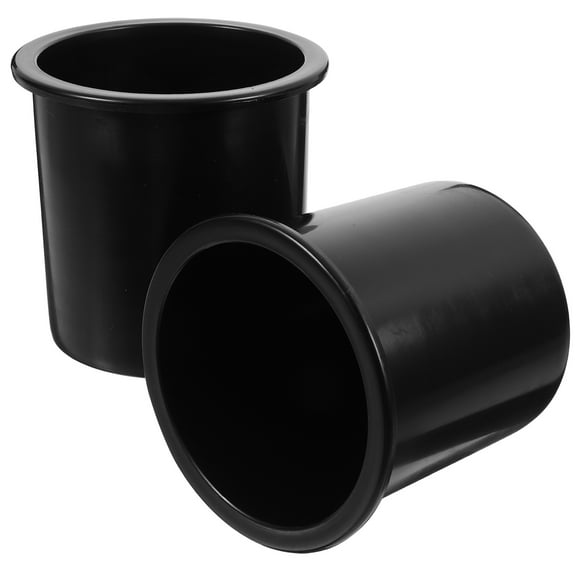 Luxshiny 2Pcs Auto Cup Holder Insert Black Plastic Comfortable Fit for Car Truck Sofa Couch
