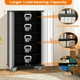 thumbnail image 4 of Ataucjin Metal Garage Storage Cabinet 72" H with Wheels, Tool Cabinet with Lock and 4 Adjustable Shelves and Lockable Rolling,Black Lockable Garage Cabinet for Home,Garage,Office, 4 of 8