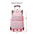 thumbnail image 6 of Zerak 6-Wheel Rolling Daily School Backpack Set, 18" Trolley Bag with Lunch Bag & Pencil Case for Girls, 6 of 10