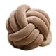 thumbnail image 4 of almohada de bola de nudo,Almohada de bola de nudo suave,almohada anudada de tiro redondo,Almohada de tiro Cojín Almohada de felpa Juguete de peluche,Sillas de cama de utilería de marrón, 4 of 9