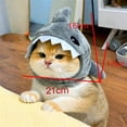 thumbnail image 2 of Pet Headband for Winter Warmth, Shark Design Dog Hat, Soft Plush Photo Prop for Small Dogs and Cats, Funny Costume for Halloween, Christmas, Parties, Head Circumference 20-28cm, 2 of 5