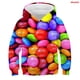 thumbnail image 3 of Sudaderas con capucha para niños y niñas con estampado 3D de comida divertida, macarrones de caramelo, sudaderas con capucha para niños, ropa para adolescentes, jerseys de Nutella para niños 2021, 3 of 5