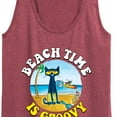 thumbnail image 3 of Pete The Cat - Beach Time Is Groovy - Women's Racerback Tank Top, 3 of 6