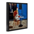 thumbnail image 3 of Stupell Industries Trendy Duck at Cafe Animals Painting Black Floater Framed Canvas Art Print Wall Art, 18 x 18, 3 of 9