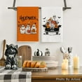 thumbnail image 2 of Orange Ghost Pumpkins Bats Truck Spooky Halloween Kitchen Towels Dish Towels, 18x26 Inch Jack-O''-Lantern Decoration Hand Towels Set of 4, 2 of 6