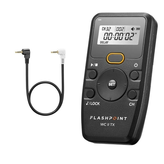 Flashpoint Wave Commander II Remote Shutter Release Transmitter with Cable for Select Panasonic Cameras, Godox TR-P1