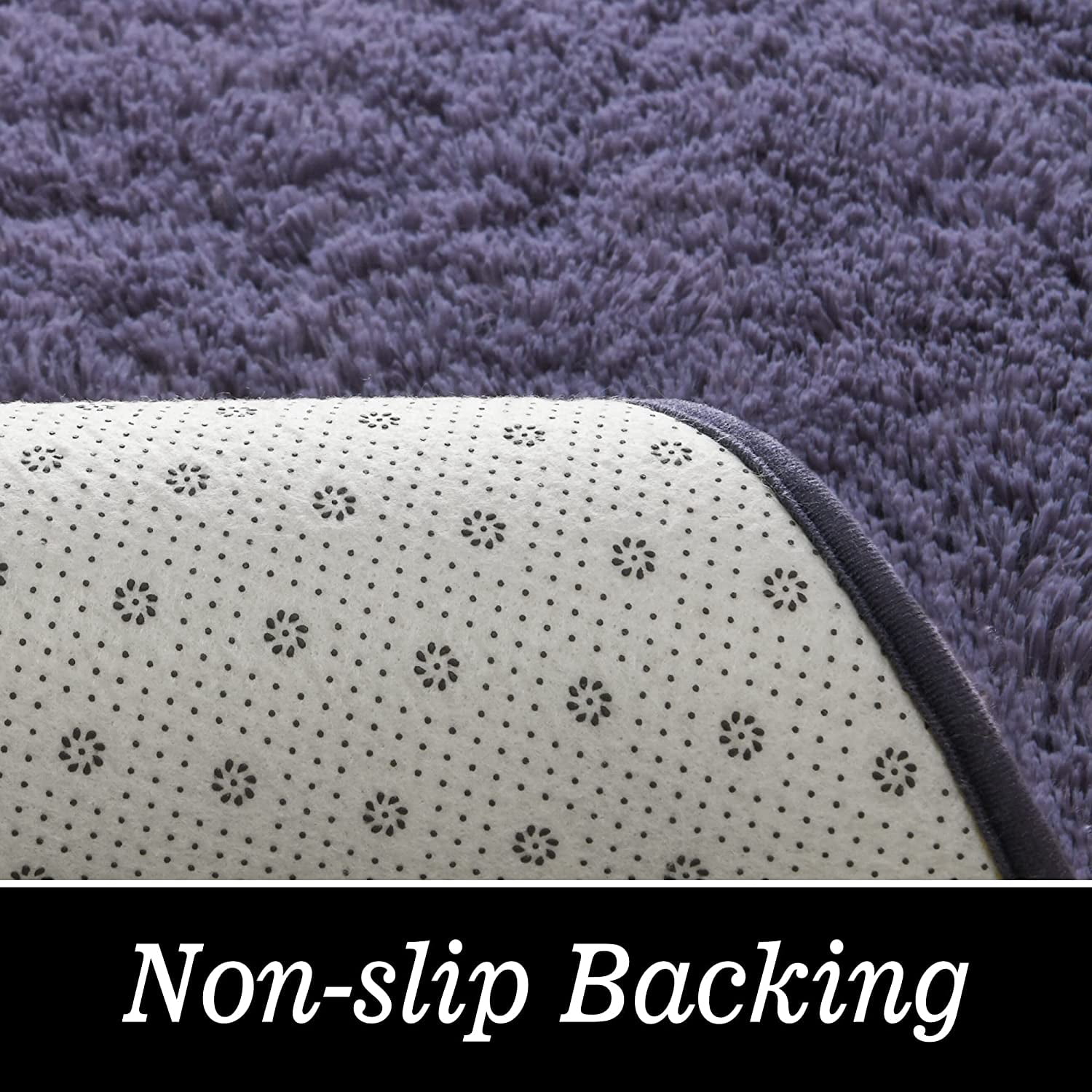 Arogan Ultra Soft Fluffy Bedroom Rugs For Kids,2.6'x5.3',Grey Purple