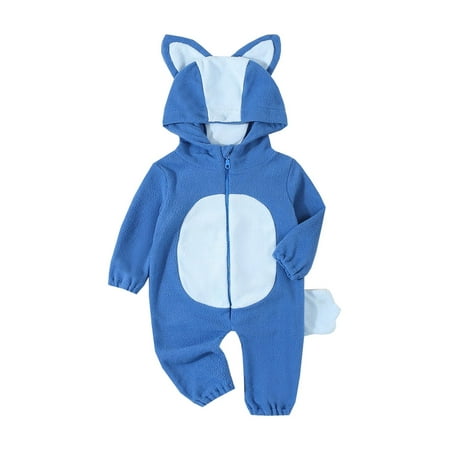 

CocMouse Baby Halloween Animal Costume Cute Zipper Fox Jumpsuit with Tail