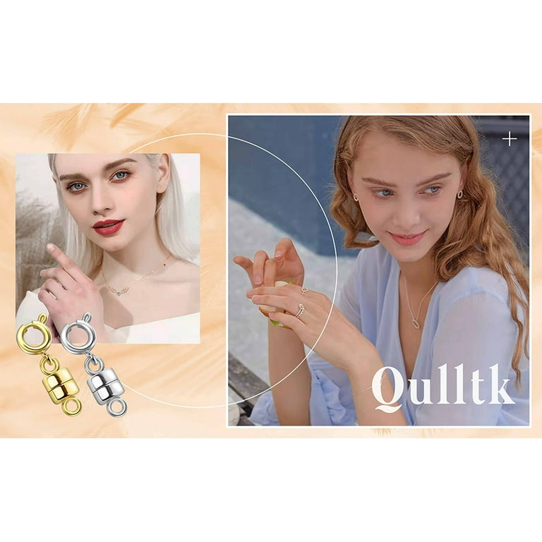 Qulltk Lucky Necklace Layering Clasps 18K Gold And Silver Separator For  Stackable Necklaces Chains,Multiple Necklace Clasps And Closure