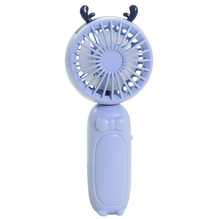 

Lomubue 1 Set Handheld Fan 3 Gears Switch 2 Wind Speeds 4 Blades USB Charging 90 Degrees Adjustment Foldable Portable Fan School Accessory