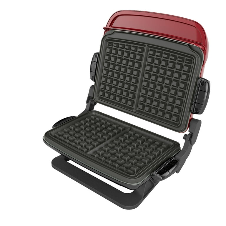 George Foreman GRP90WGR Next Grilleration Electric Nonstick Grill with 5  Removable Plates, Red
