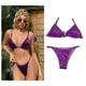 thumbnail image 5 of Traje de baño de 2 piezas para mujer, traje de baño de corte alto, conjuntos de triangur, traje de baño, ropa de pya, trajes de baño Morado S Macarena Traje de bikini de mujer, 5 of 8