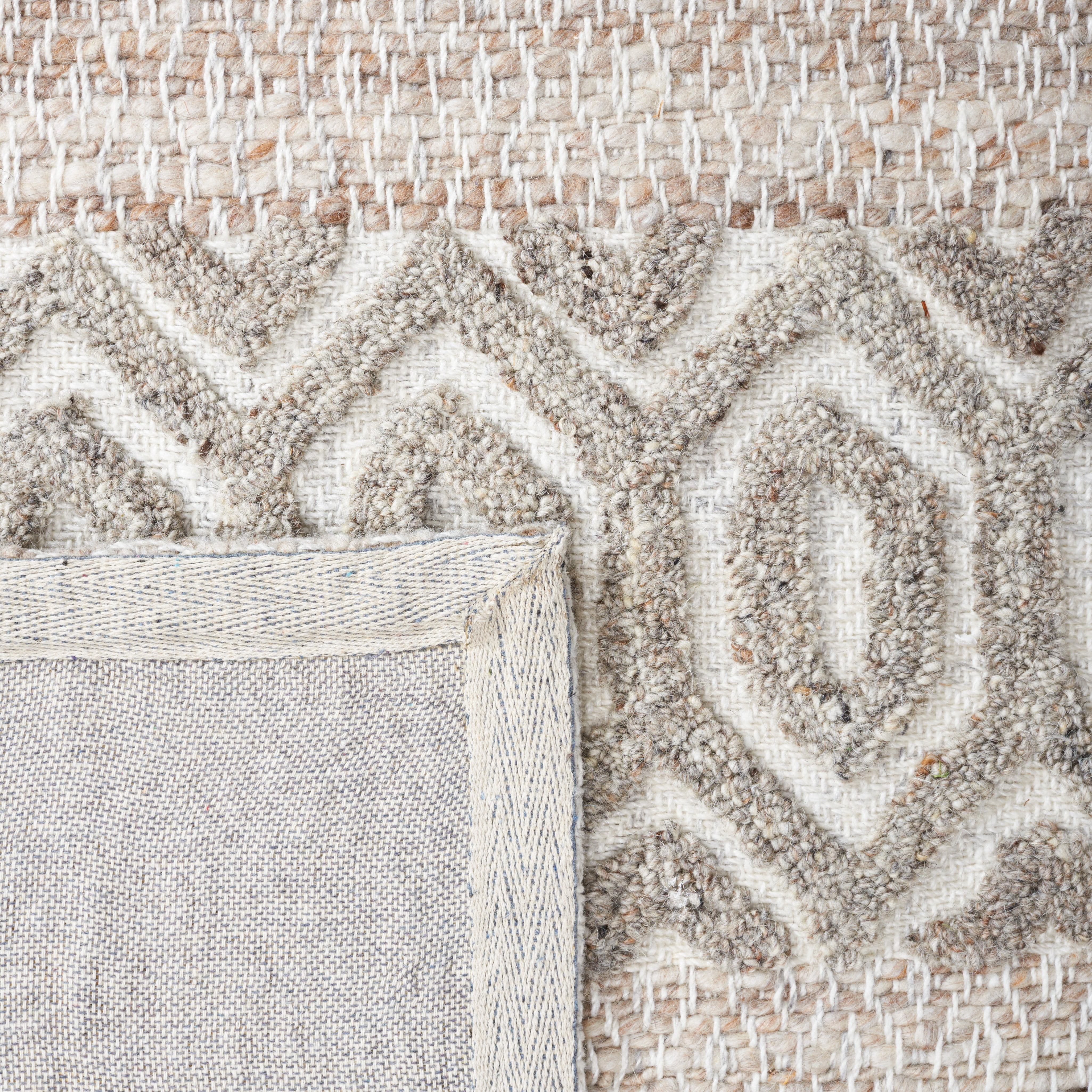 SAFAVIEH Natura Ernesto Geometric Area Rug, Beige/Ivory, 6' x 6' Square