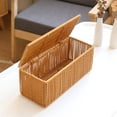 thumbnail image 6 of Wicker Style Power Strip Storage Box Desktop Cable Management Box for Power Outlet Charger Adapter Cord Organizer Hide Wires Data Cable Holder, 6 of 7