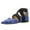 Blue, variant on Women Chic Pointed Closed Toe Back Zip D'Orsay Studded Flats Elastic Strappy Casual Shoes Size 5 Black