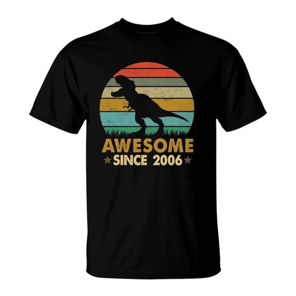 15Th Birthday Dinosaur 15 Years Old Boy Awesome Since 2006 Ver2 TShirt