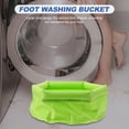 thumbnail image 3 of unbranded Foldable Inflatable Foot Tub Portable Wash Basin for Water Storage in Green Color, 3 of 8