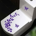 thumbnail image 3 of JoyMoreHome Flowers Butterfly Bathroom Toilet Seat Lid Cover Decals Stickers PVC Sticker Removable Self-Adhesive Restroom Decor Art Decoration Toilet Lid Decals, 3 of 4