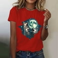 thumbnail image 2 of Women's T-Shirts Wolf Shirts for Men and Women Unisex Short Sleeve Tee Featuring Stunning Animal Print Design, 2 of 5