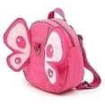 thumbnail image 2 of Mochila de seguridad para bebés con diseño de mariposa, mini bolso antipérdida para niños pequeños con cinturón de seguridad, color rosa., 2 of 5