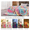 Rainbow, variant on H&D White Faux Rabbit Fur Bubble Throw Blanket, 40" × 60"