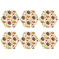 thumbnail image 2 of Disketp Thanksgiving Turkey Funny Coasters,6 Pcs Leather Coasters With Holder, Perfect Housewarming Hostess Gifts,Protect Furniture From Water Marks Scratch And Damage, 2 of 9