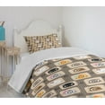 thumbnail image 4 of Ambesonne Cat Quilted Bedspread Set 2 Pcs, Patchwork Style Silly Faces, Twin Size, Multicolor, 4 of 6