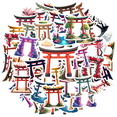 thumbnail image 2 of cartoon Torii Gate Stickers, Waterproof Torii Gate Sticker for Water Bottle Laptop Phone Cases Planner Skateboard Luggage Helmet Party Favor Decor, Ideal for Adults Teens Teacher Rewards, 2 of 9