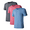 Crewneck 3-Pack-Heather Blue/Heather Gray/Heather Red, variant on ANLIQI Men's Bamboo Rayon Undershirts Short Sleeve Crewneck Moisture-Wicking Undershirts (3E, XL)