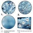 thumbnail image 3 of Designart "Snowflake Tranquility at Sunrise V" Landscapes Framed Wall Art - Traditional Blue Winter Landscape Entryway Framed Wall Art Print, 3 of 6