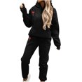 thumbnail image 4 of IROINNID Tracksuit For Women 2 Pieces Set Fall Winter Outfits Sports Tracksuits Long Sleeve Pullover Hoodies Pants Suit Athletic Set,Purple, 4 of 4