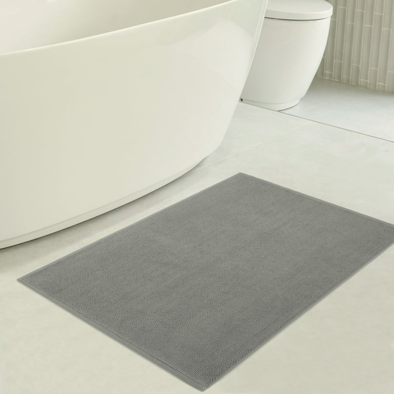 American Soft Linen, Fluffy Foamed Non-Slip Bath Rug 21x32 inch Bath Mat Rug - Sand Taupe