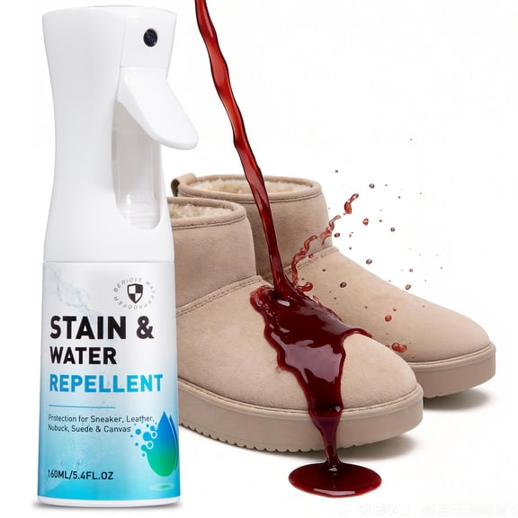 BERIOVE Waterproof Protector Spray 1Bottle 160ml Water Repellent Everyday Shoe Care for Leather Suede Nubuck Sneakers & Boots 5.40z