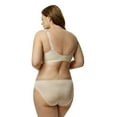 thumbnail image 2 of Elila Women's Plus Size Super Curves Jacquard Softcup Bra, Full Coverage Wire-Free Firm Support, Style 1305 Beige, 2 of 2